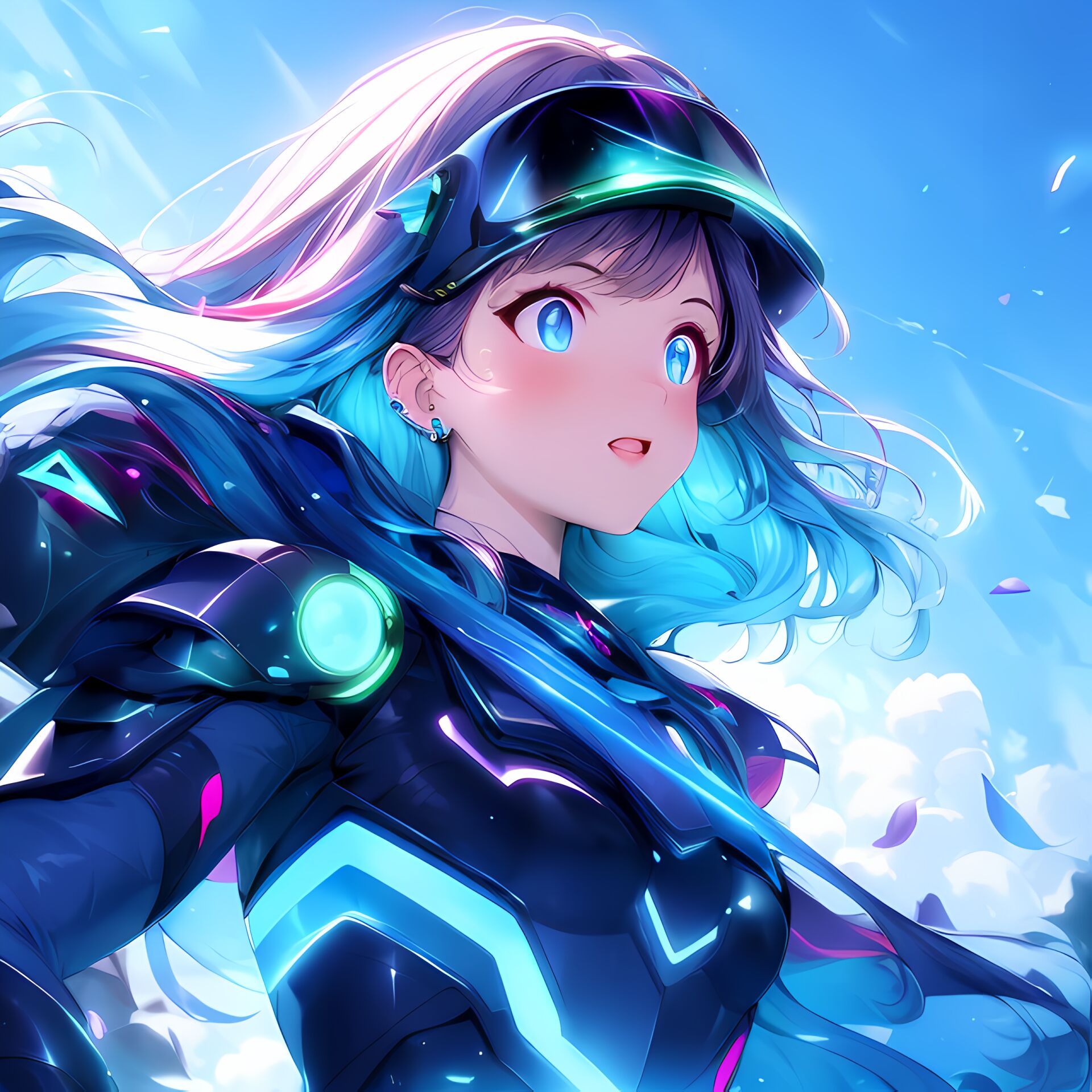 超不错的科技风格女生头像!