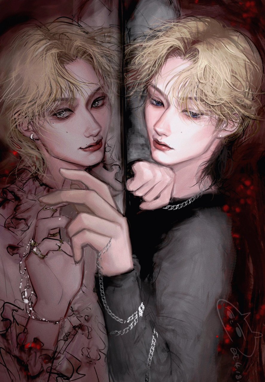 纳西索斯. 四月fml刚出来预告的时候画的limbo联动,等7.