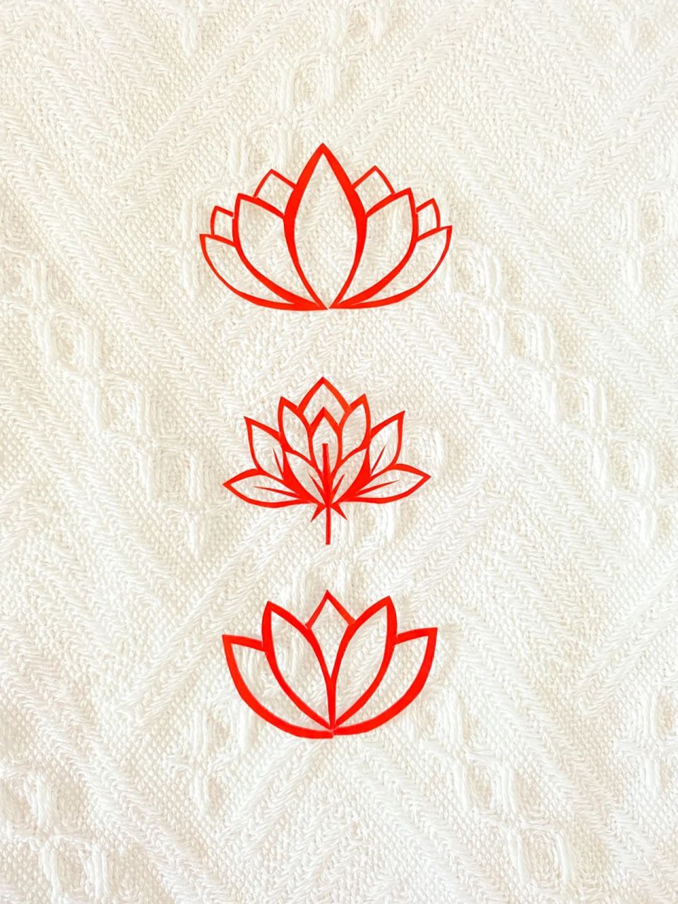 多样荷花剪纸 96花样荷花96