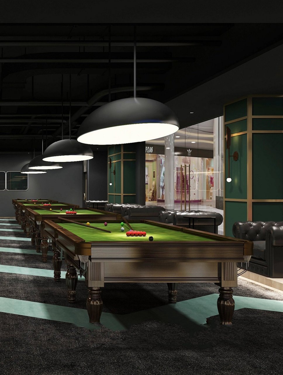 新作首发|839㎡台球俱乐部|时尚空间的艺术 生于格调,隐于繁华 born
