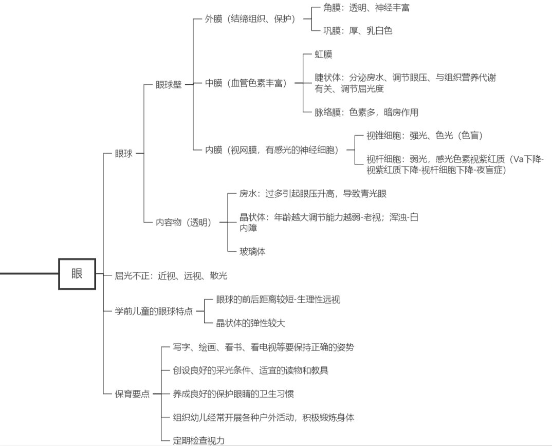 《学前儿童卫生保健》思维导图