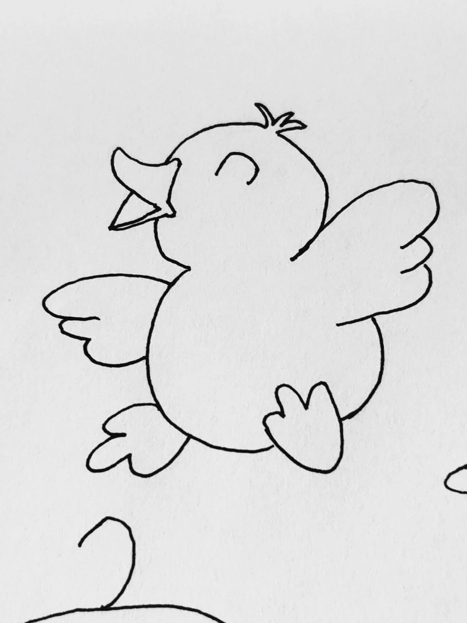 小鸭的头怎么画简笔画图片