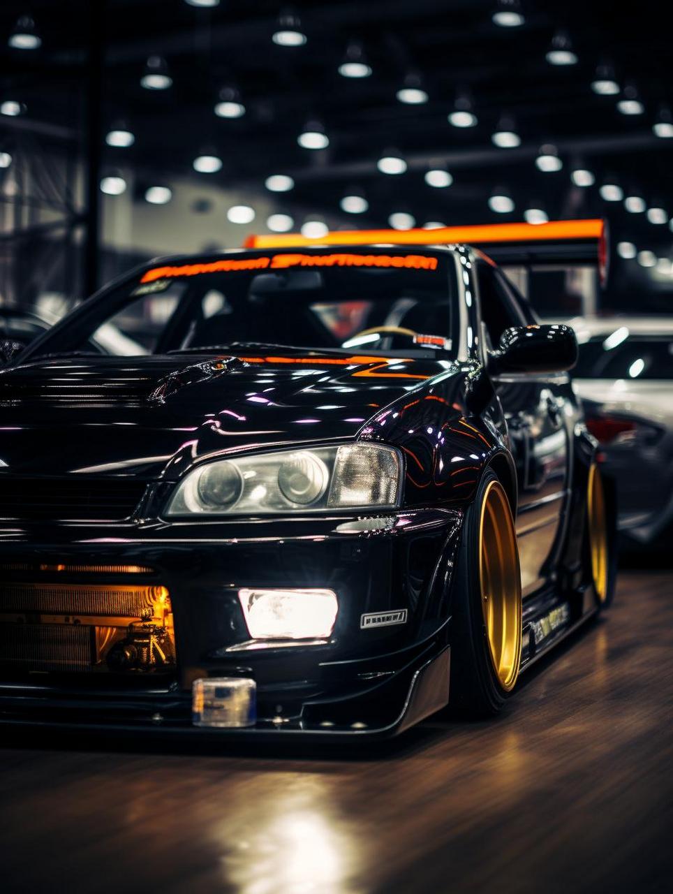 在汽车改装展会中展示一台本田思域ek9可以吸引许多人的目光和兴趣.