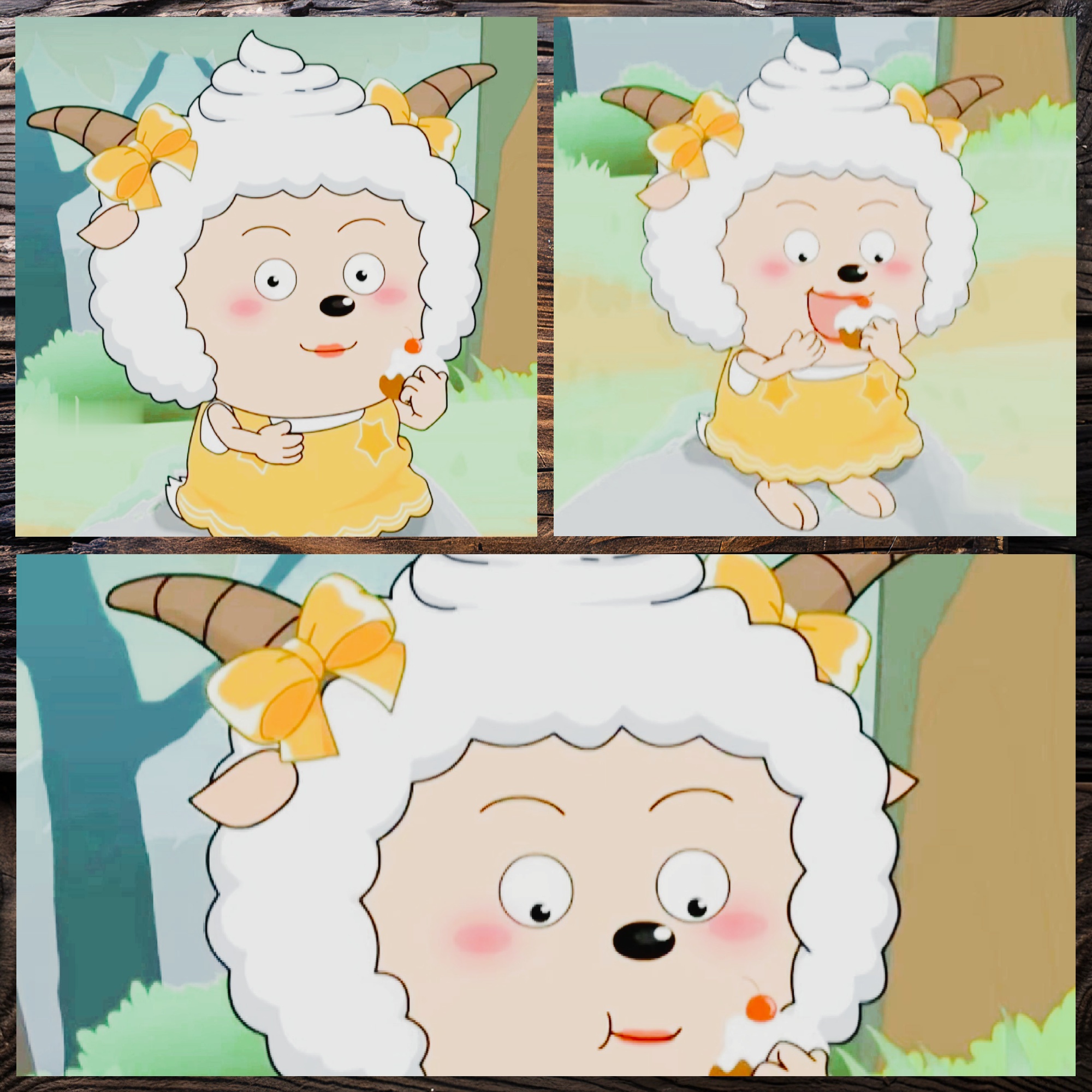 蛋黄裙摆懒羊羊萌态尽显