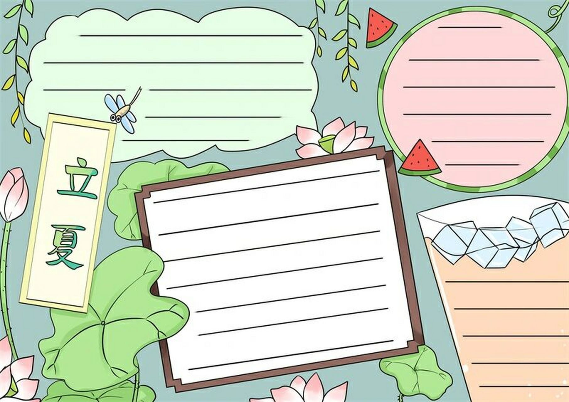 立夏手抄报 简单漂亮 来学一下立夏的手抄报吧 #手抄报模板# #立夏手