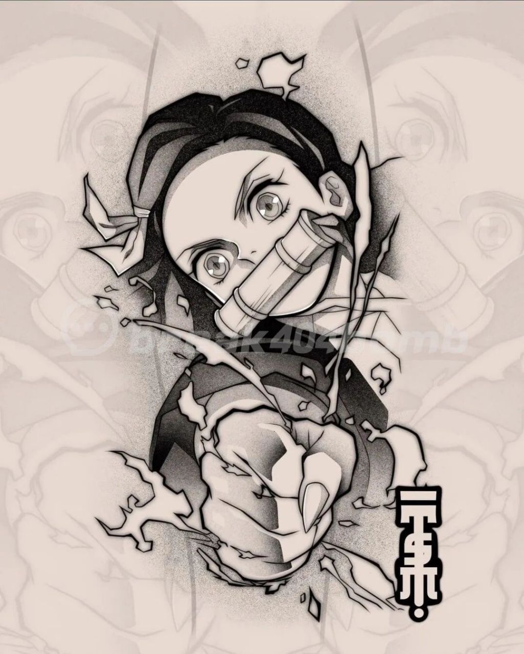 鬼灭之刃newschool纹身|猪突猛进 鬼灭之刃纹身手稿 #杭州纹身# #鬼滅