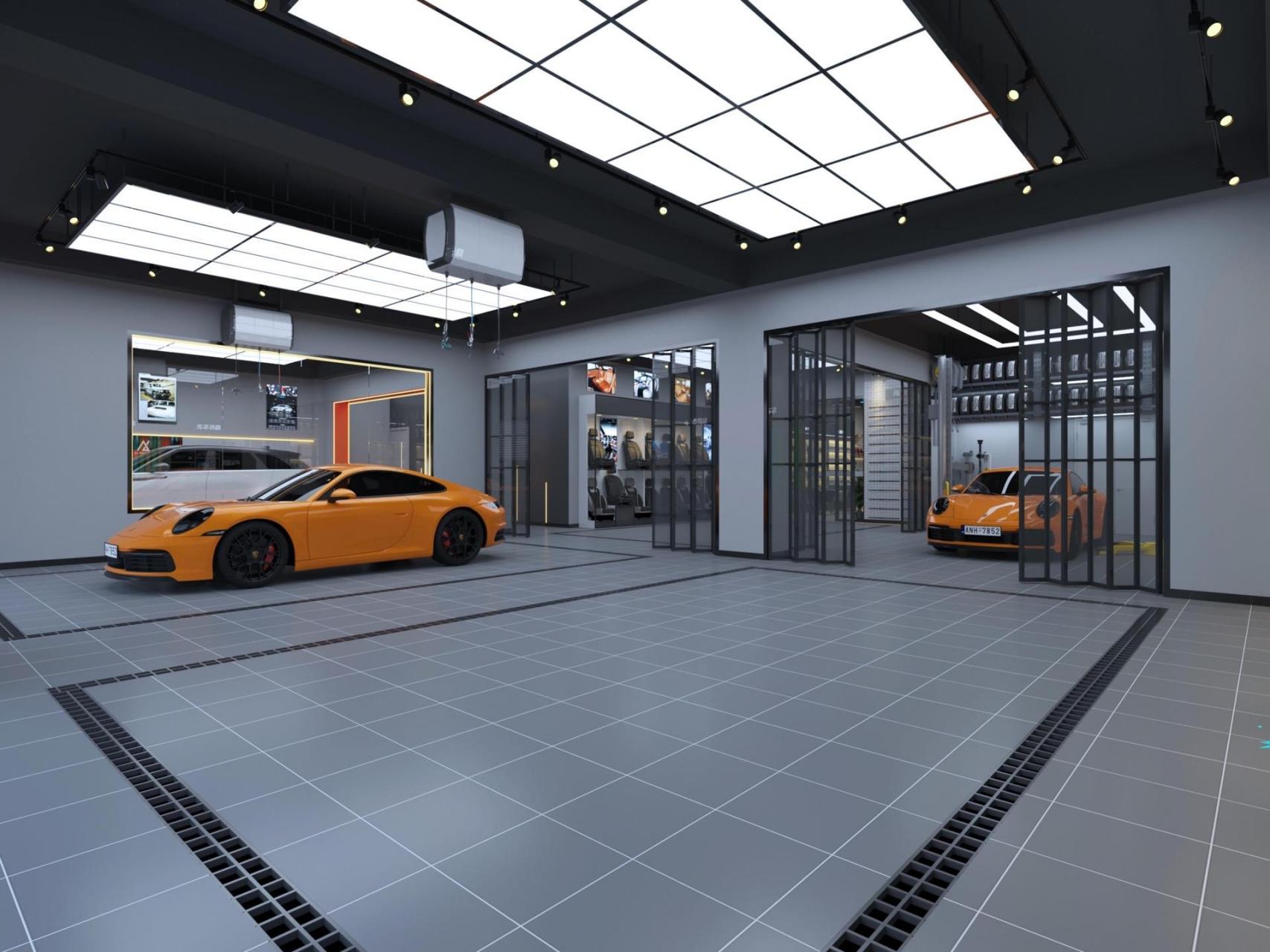 汽修厂维修店面设计案例分享.汽车保养与维修 专业汽车贴膜