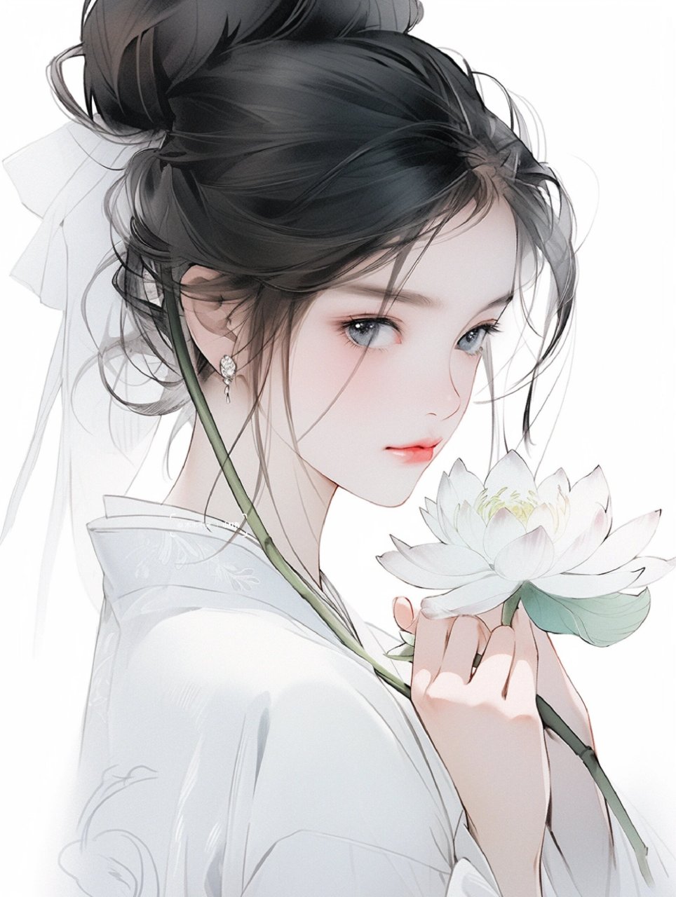 荷花篇二|汉服|荷花古风美女唯美壁纸头像 江南何采莲,莲叶何田田.