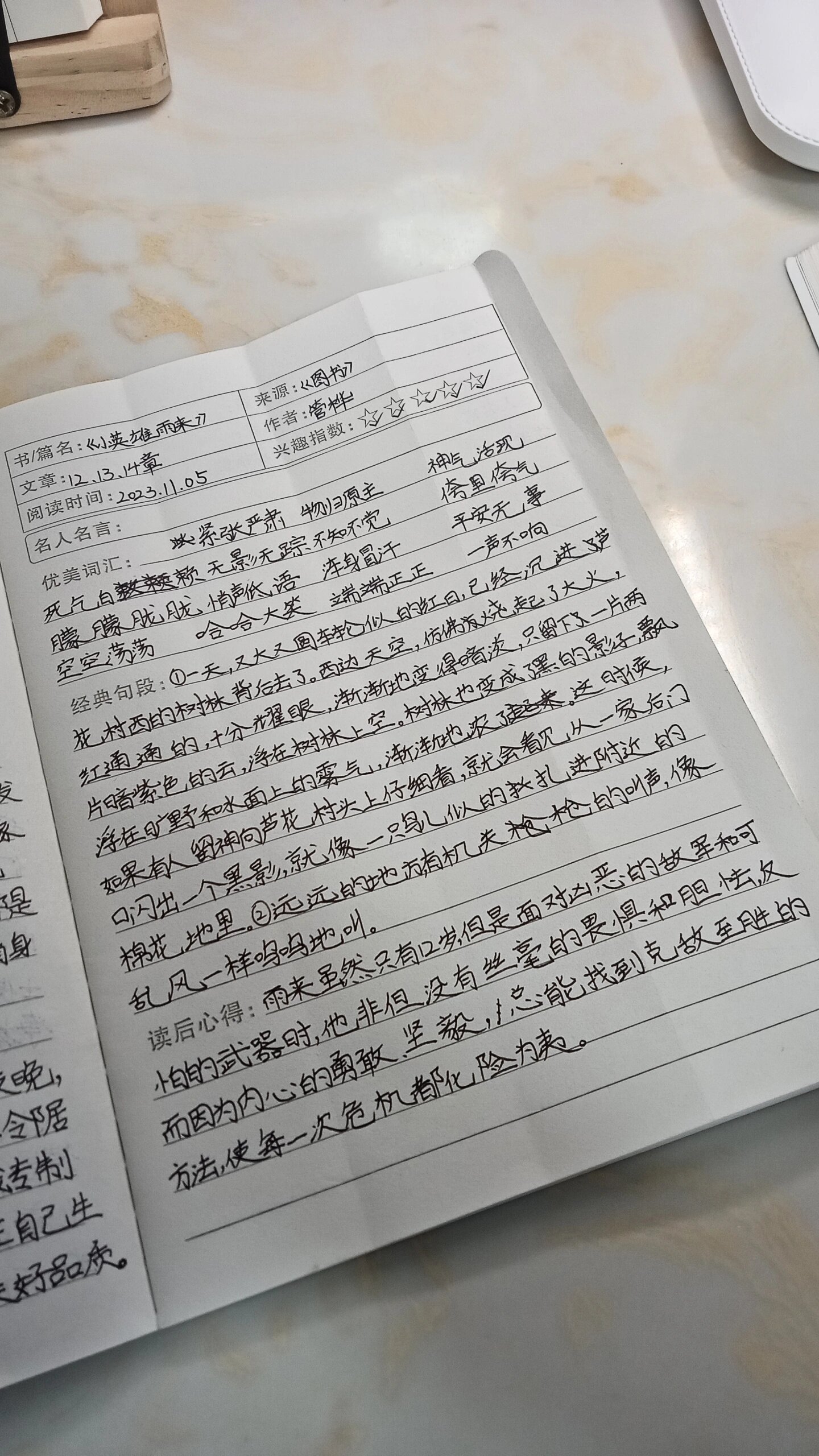 《小英雄雨来》第12,13,14章