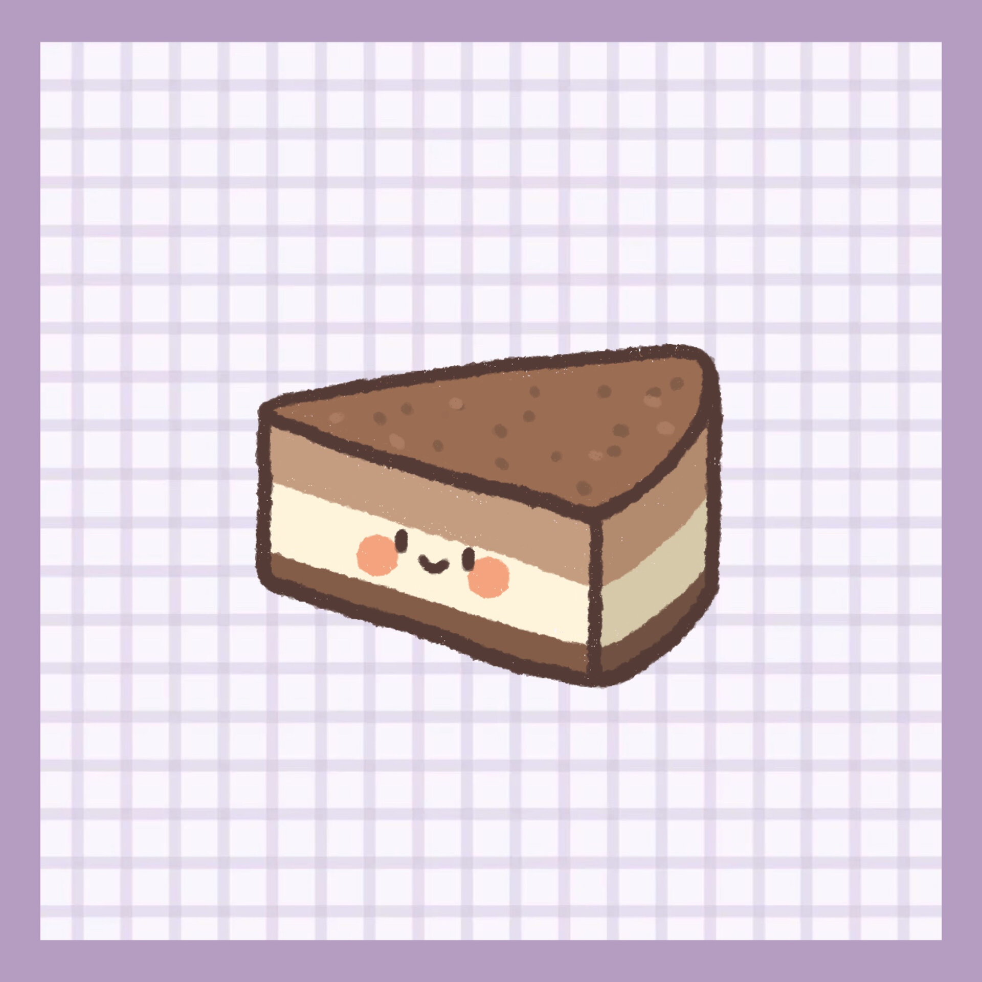 原创|手帐素材|萌萌的简笔画|蛋糕切块90