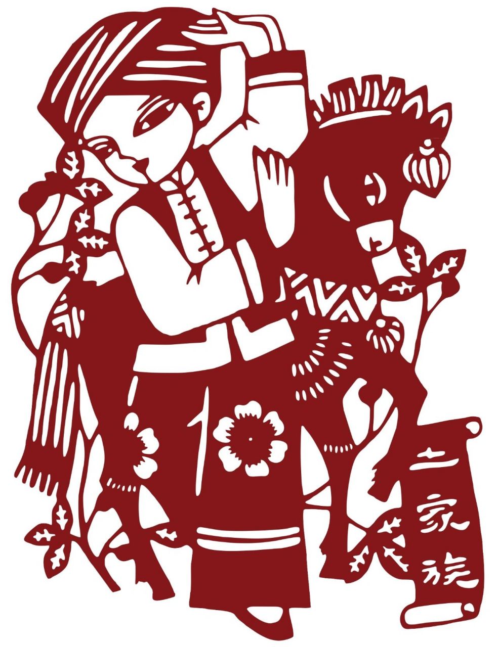 56个名族剪纸底稿 56个名族剪纸