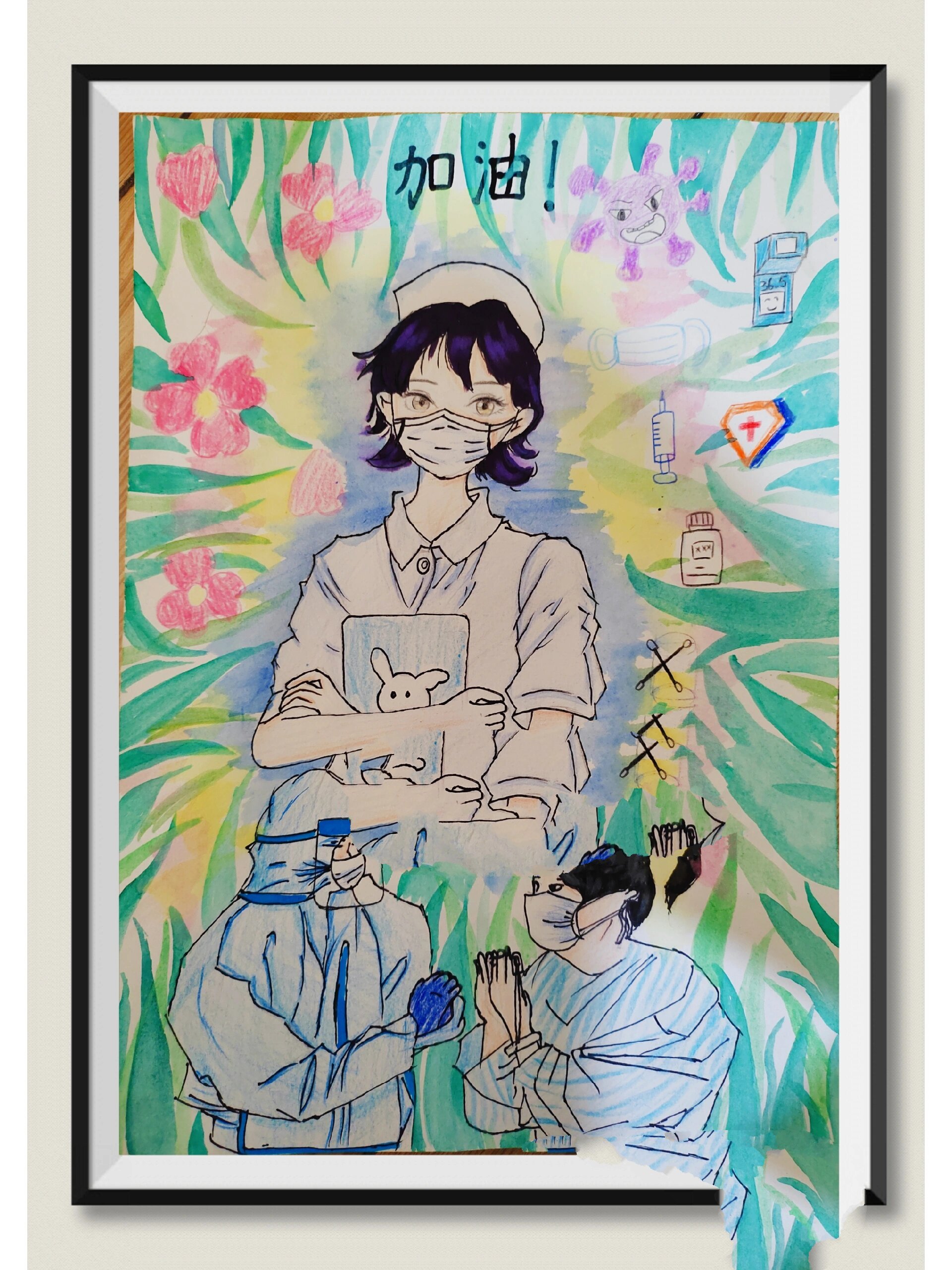 致敬英雄主题绘画