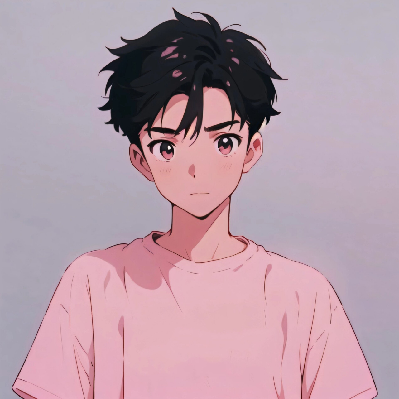 粉色系旧漫男生头像 这种风格头像有人喜欢吗-粉色系