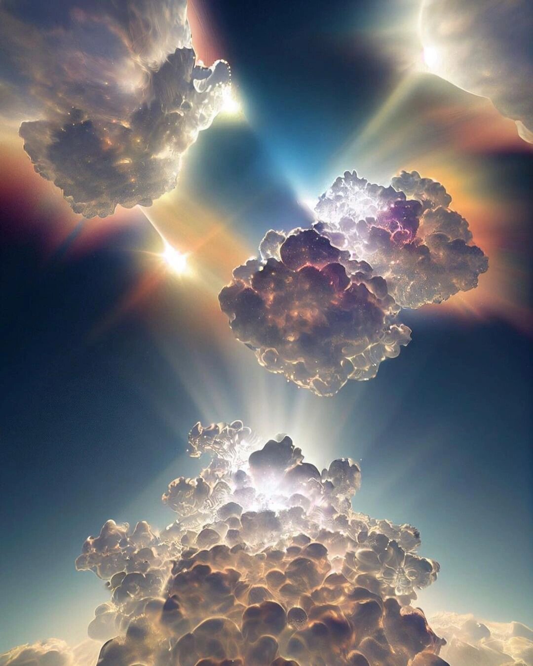 令人惊叹的云层 #云层上的风景# #云朵# #拍摄云层# #光透过云层