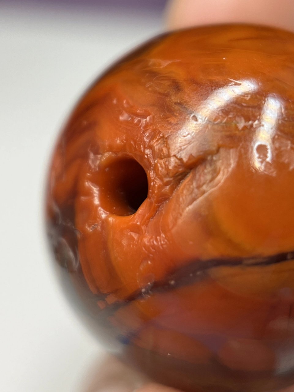 古董店主的日常·战国红红缟玛瑙珠 直径2.