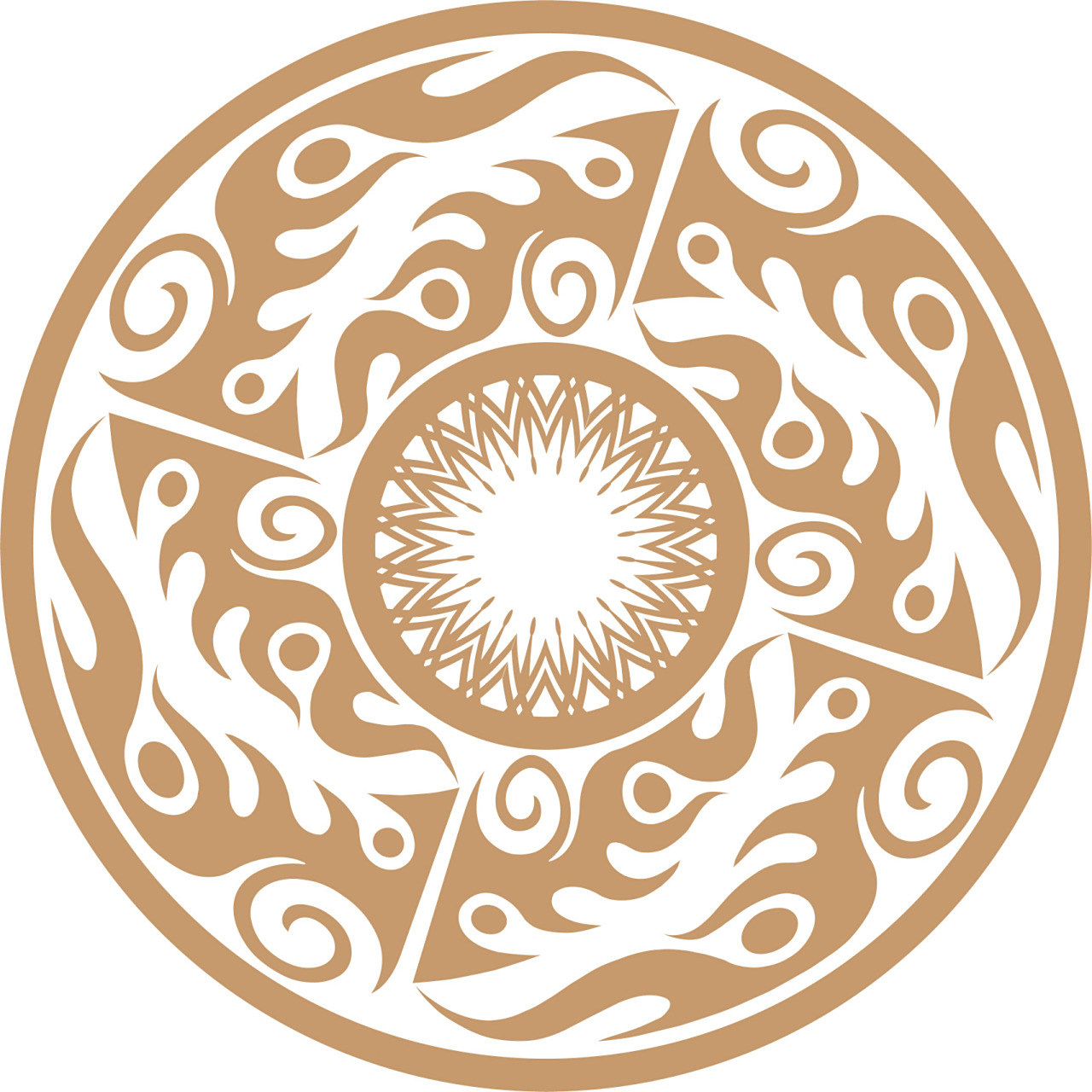 圆形适合纹样图案设计素材·古典繁密细腻风