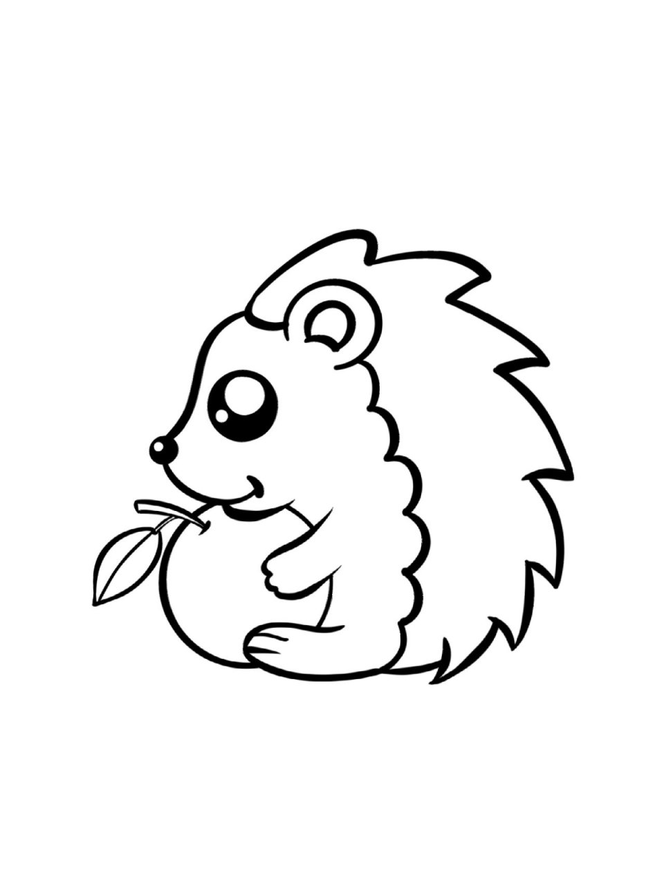 创意美术小刺猬儿童画——少儿兴趣 小刺猬造型练习,胖乎乎的小刺猬.