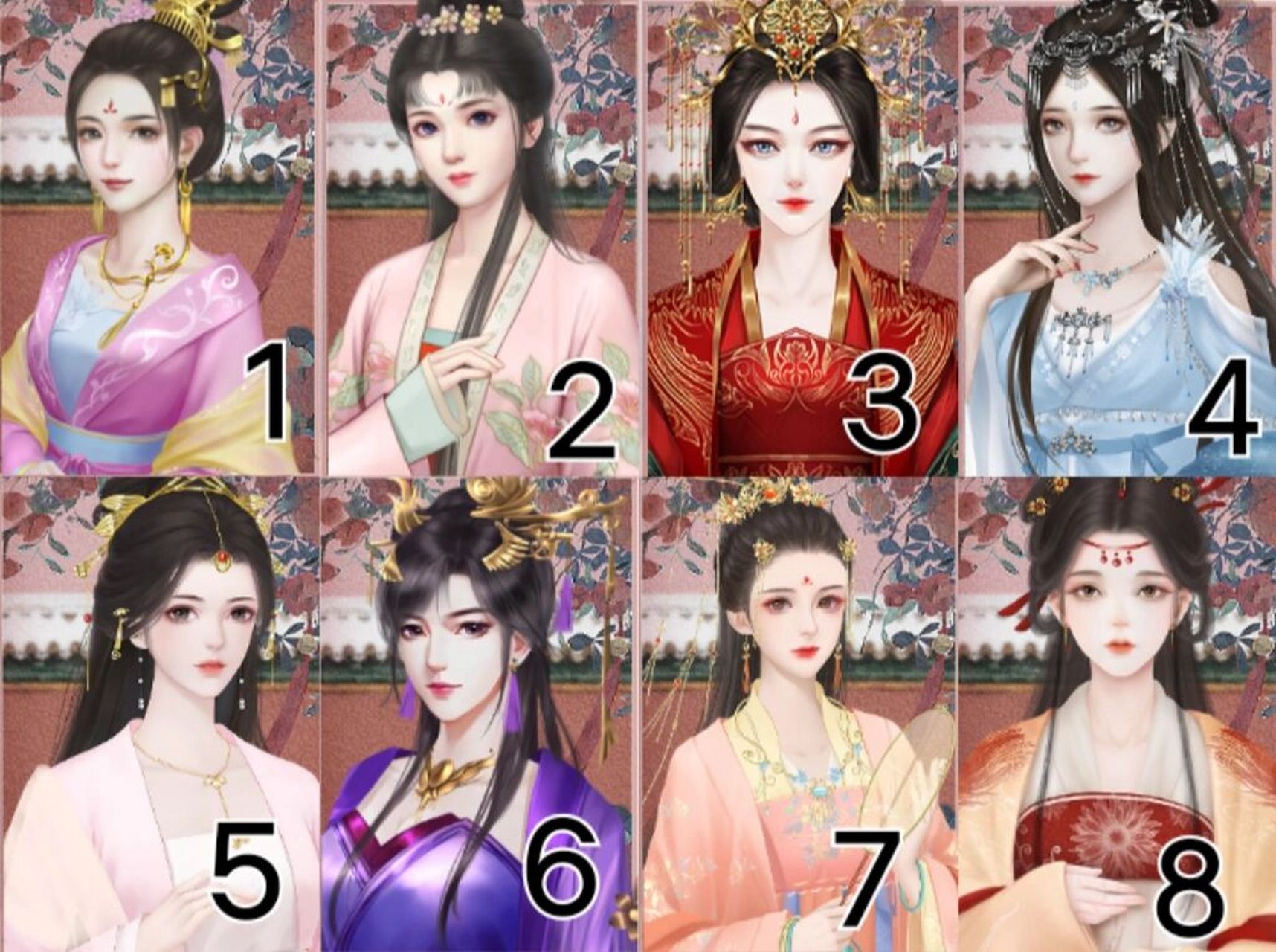 深宫曲立绘编号大全(一) 分为普通立绘,异域立绘和特殊立绘三类 本次