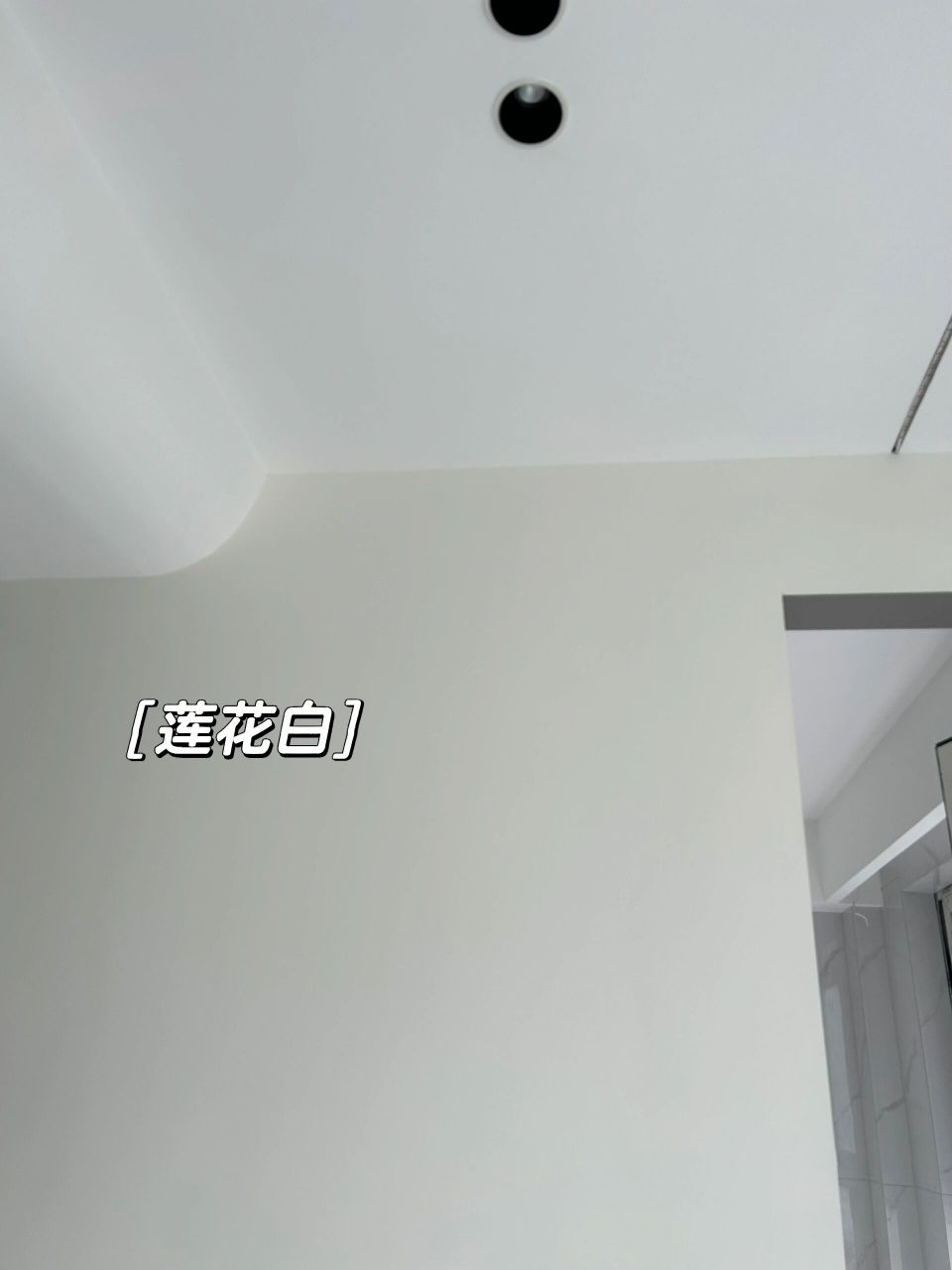 三棵树漆 莲花白 奶油色的感觉看起来很不错 做的艺术漆,哎 选了好久