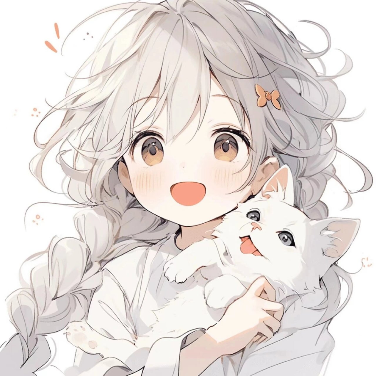 抱猫猫版可爱头像|女