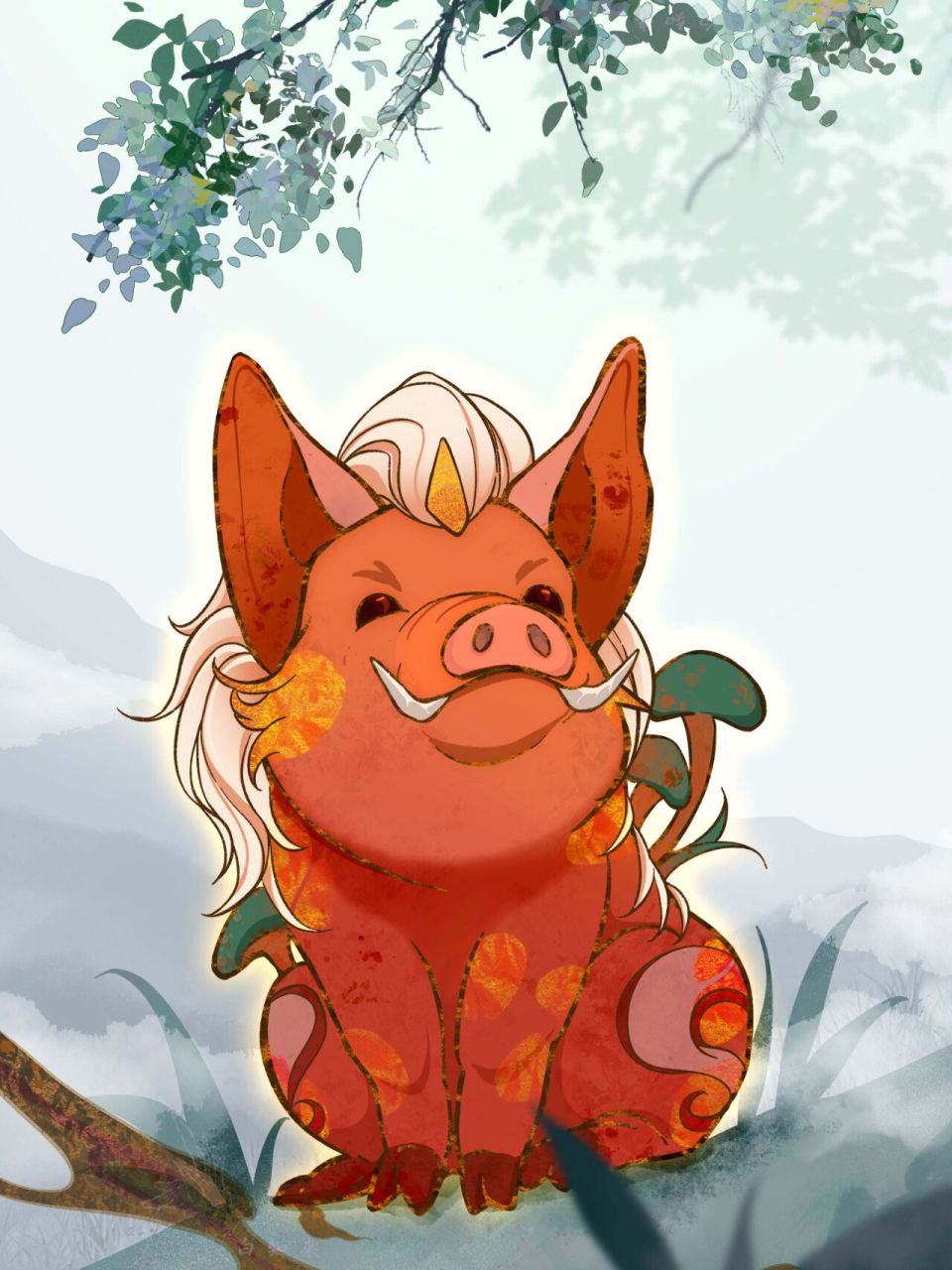 【原创插画】山海经·异兽|   山膏档案 山海经|山膏篇 (原创插画,禁