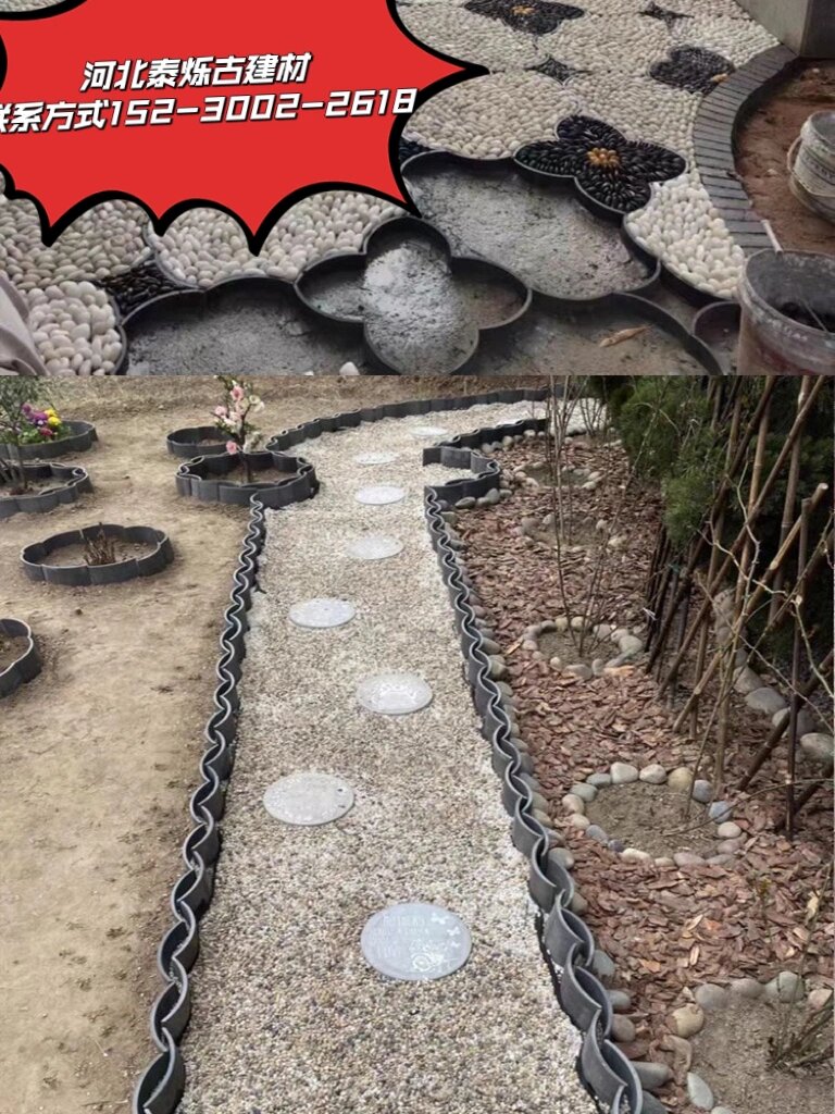 瓦片装饰花园围边围栏烧制瓦条小青瓦半 瓦片装饰花园围边围栏烧制瓦