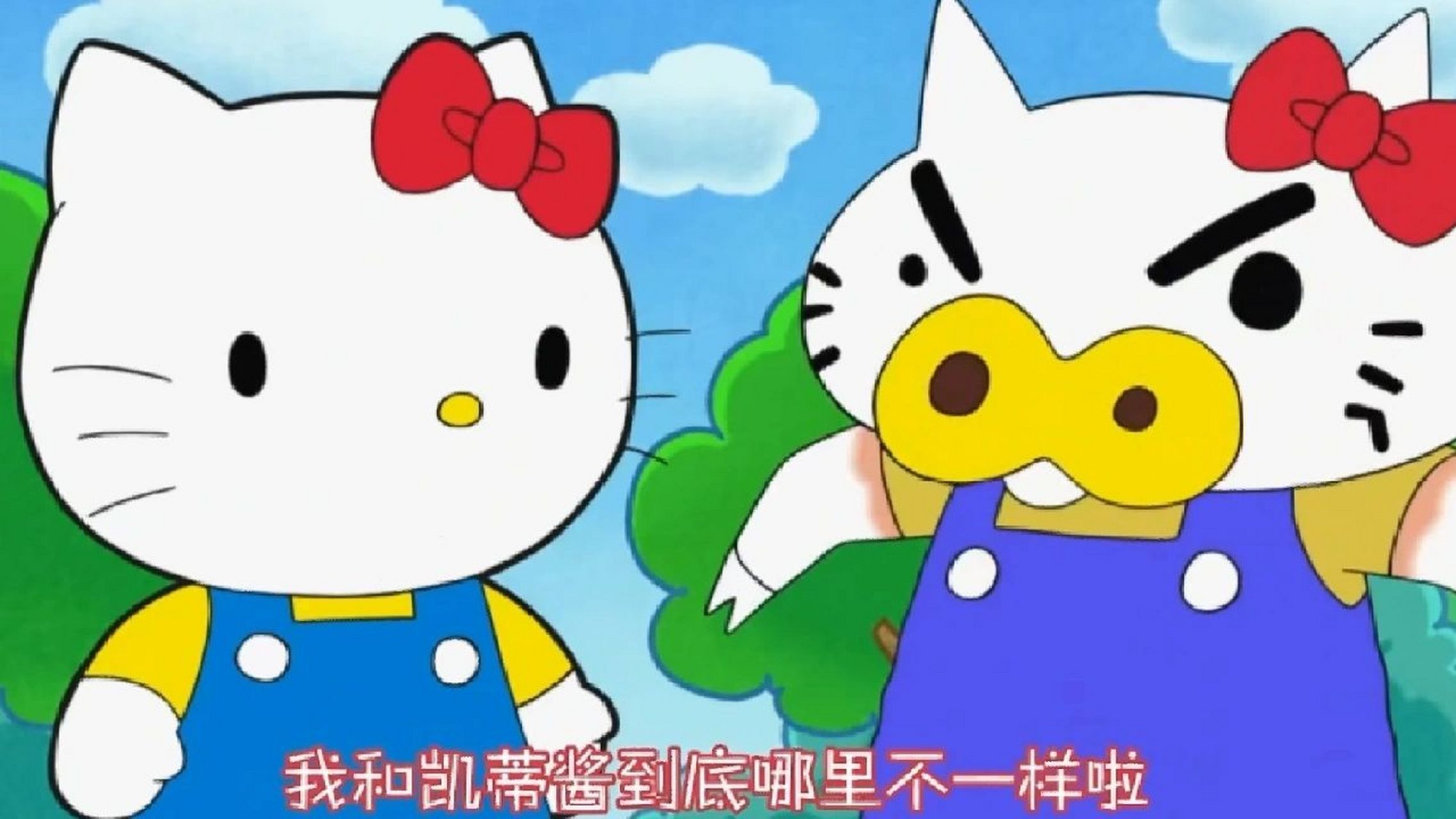 hellokitty与蜡笔小新的梦幻联动 肥嘟嘟左卫门一直是我在蜡笔小新里