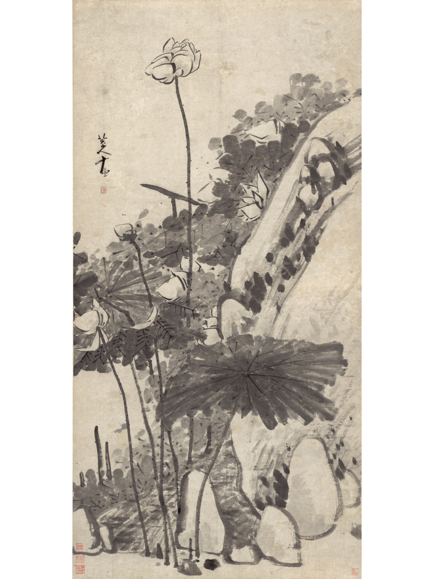 翻白眼画家 朱耷作品合集 朱耷(1626年—约1705年),原名朱统,字刃庵