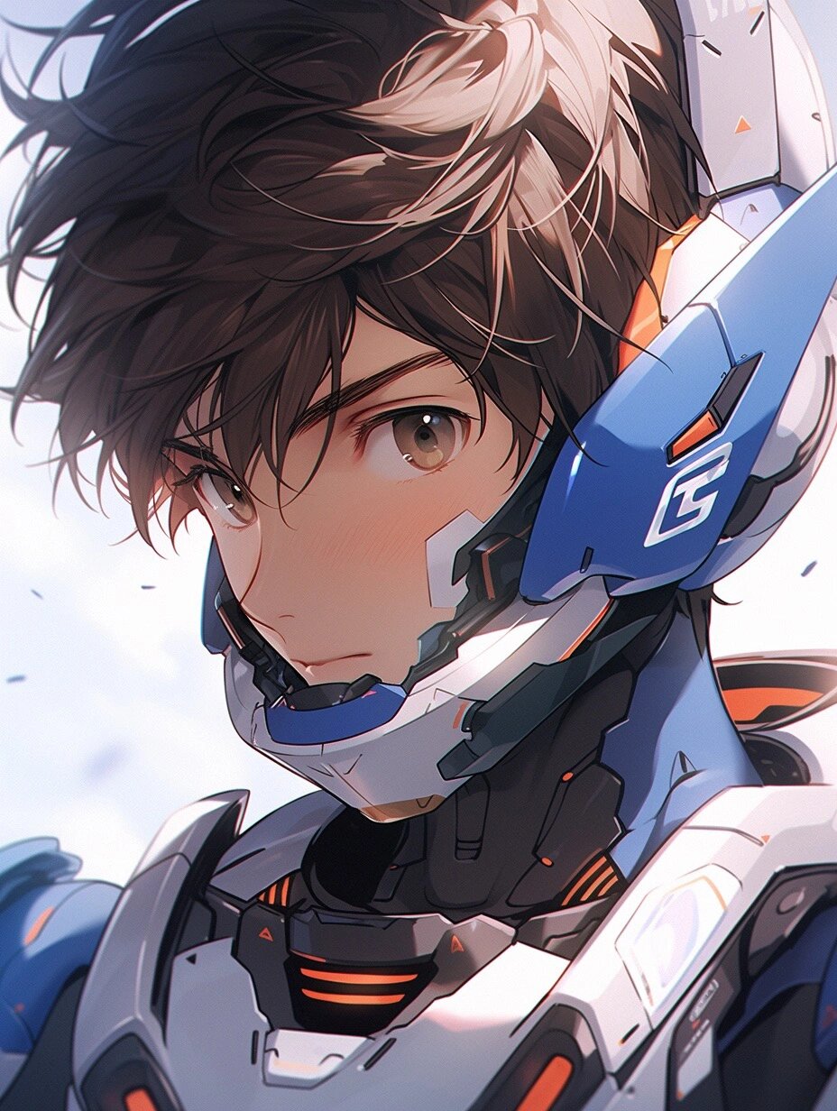 蓝色系机甲风帅哥头像