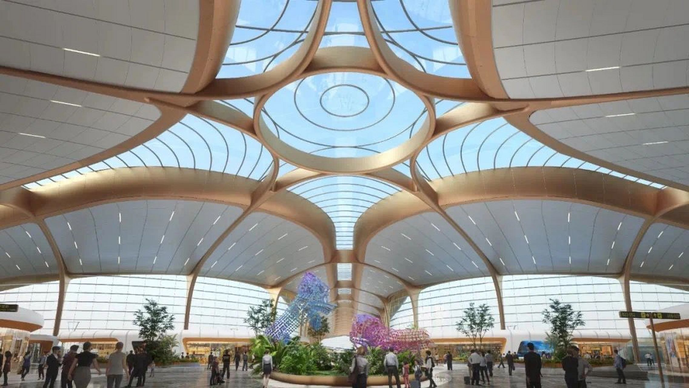 佛山高明珠三角枢纽机场航站楼设计 广东省设计建筑研究院gdad提出的