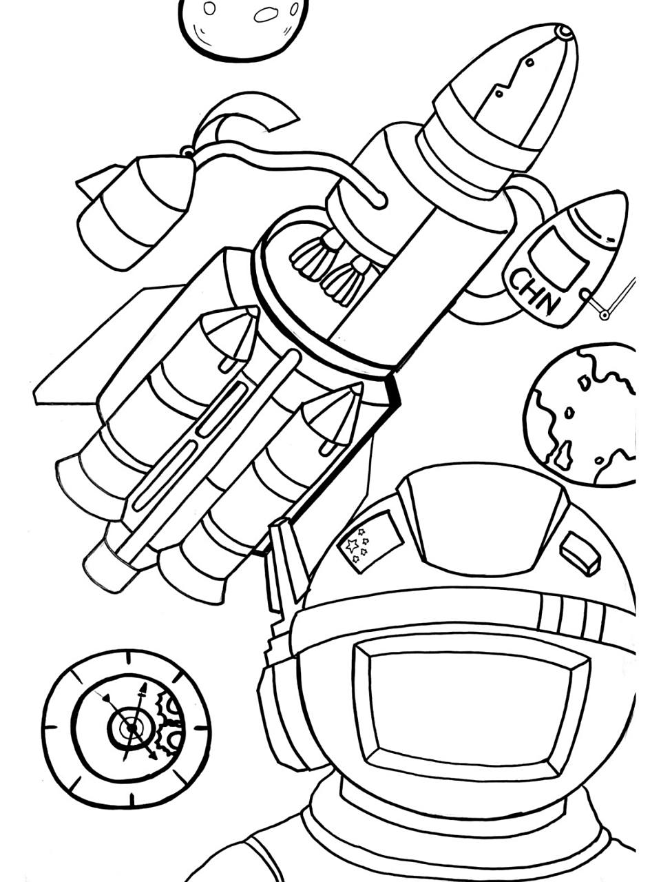 儿童创意画73太空世界(航天器)