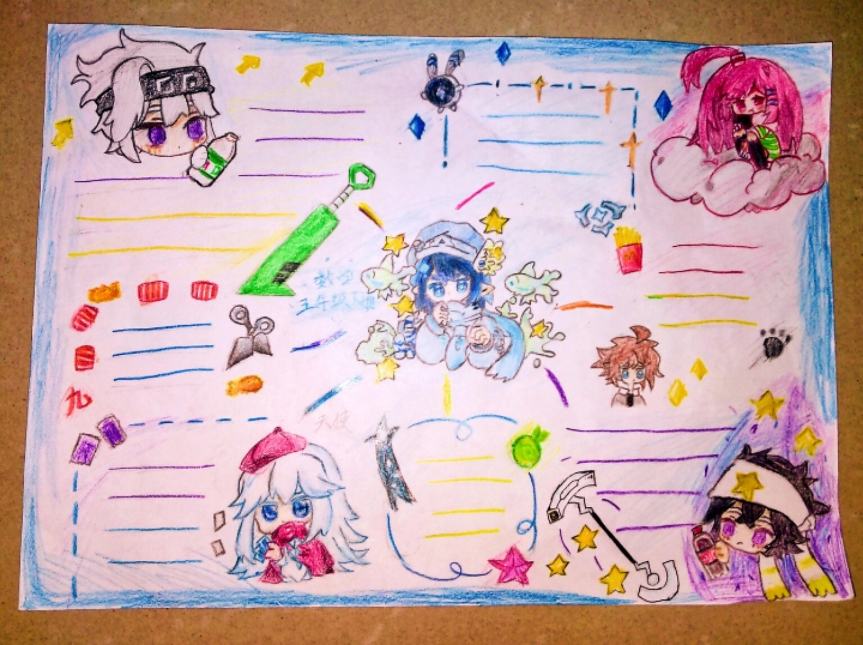 凹凸世界思维导图 自创,图是自己搜的,想画的话,可以和我说一下哦78