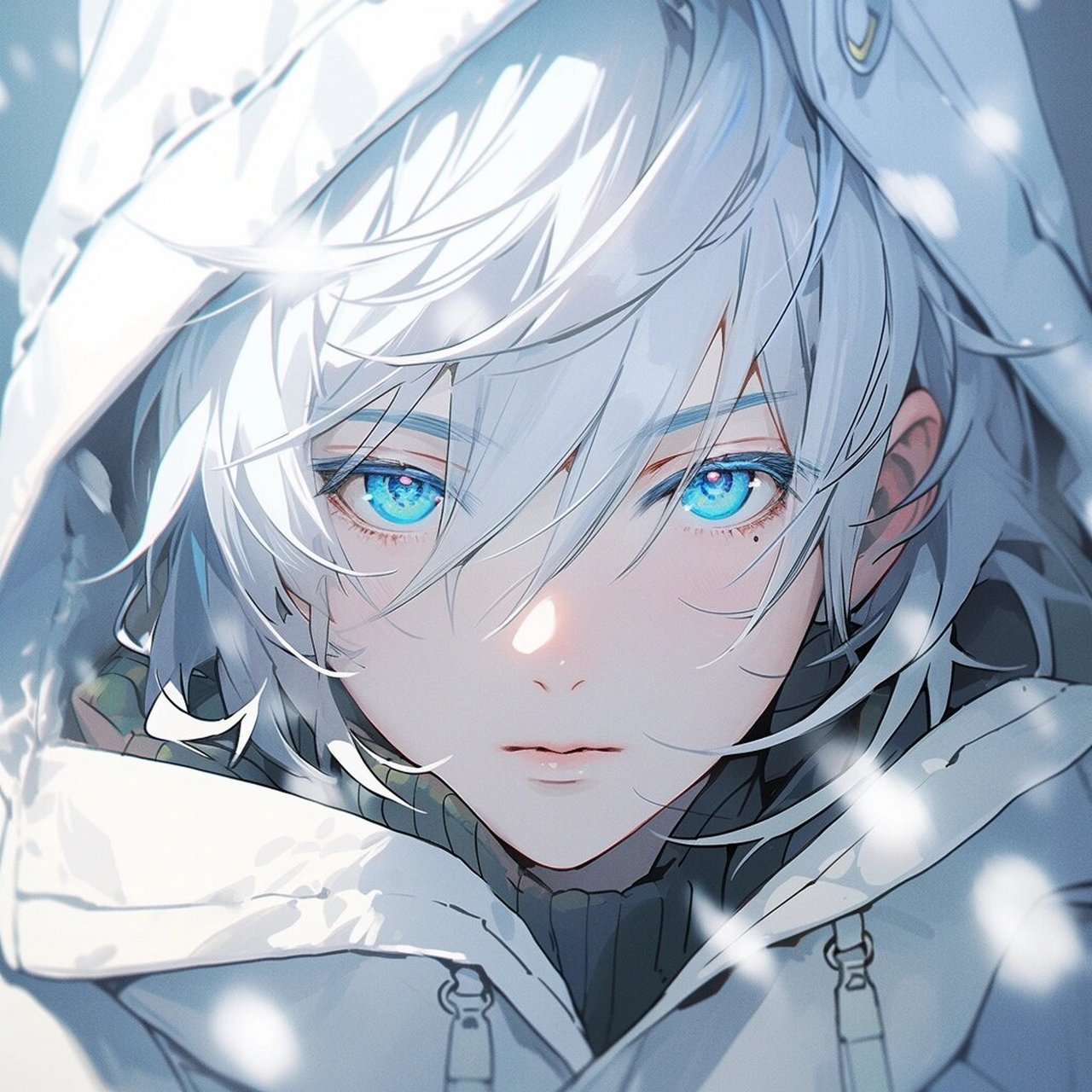 白色系 | 动漫男生头像壁纸插画素材