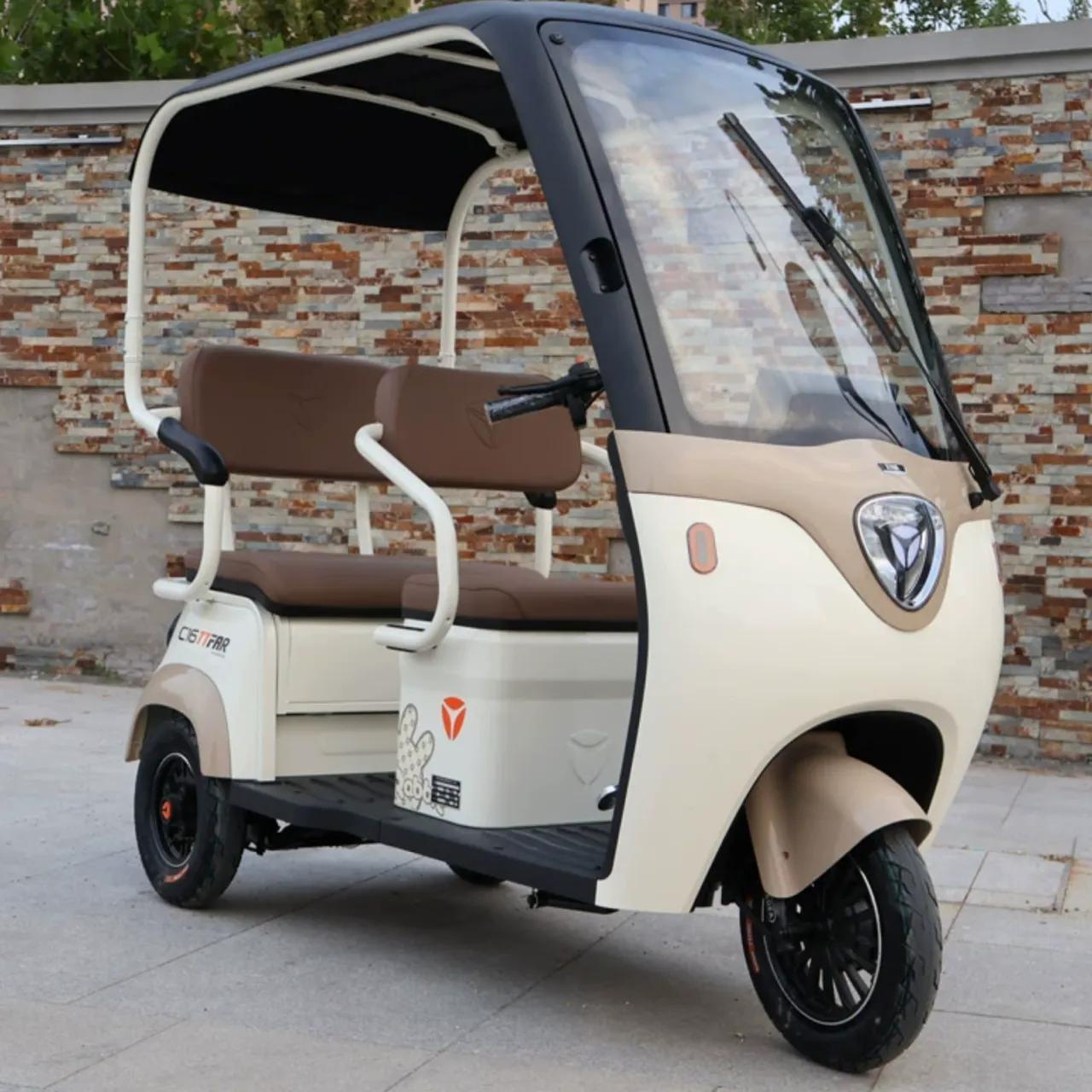 雅迪新款三轮车c16亮相!搭载超静音qsb电机,30度爬坡无压力!