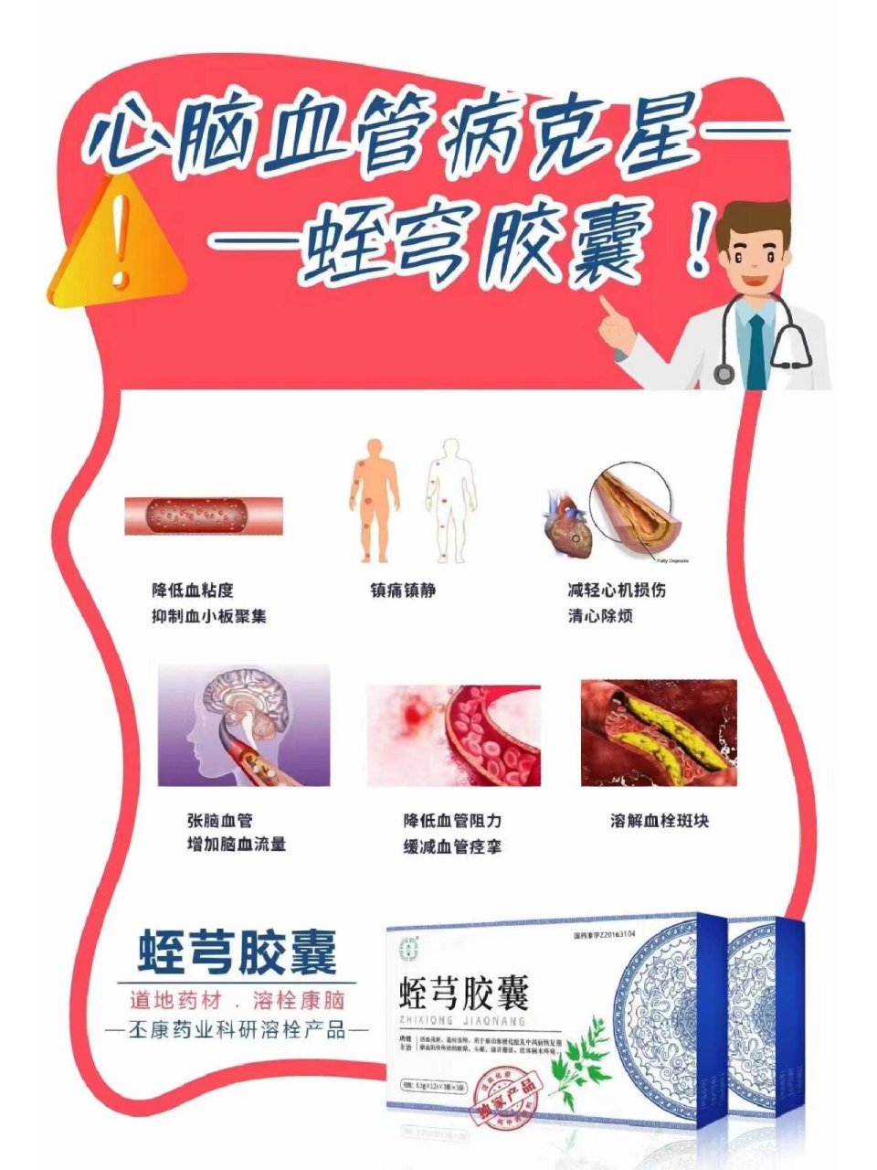 健康科普,每日一药 蛭芎胶囊: 治疗脑动脉硬化和中风的恢复期 一日三