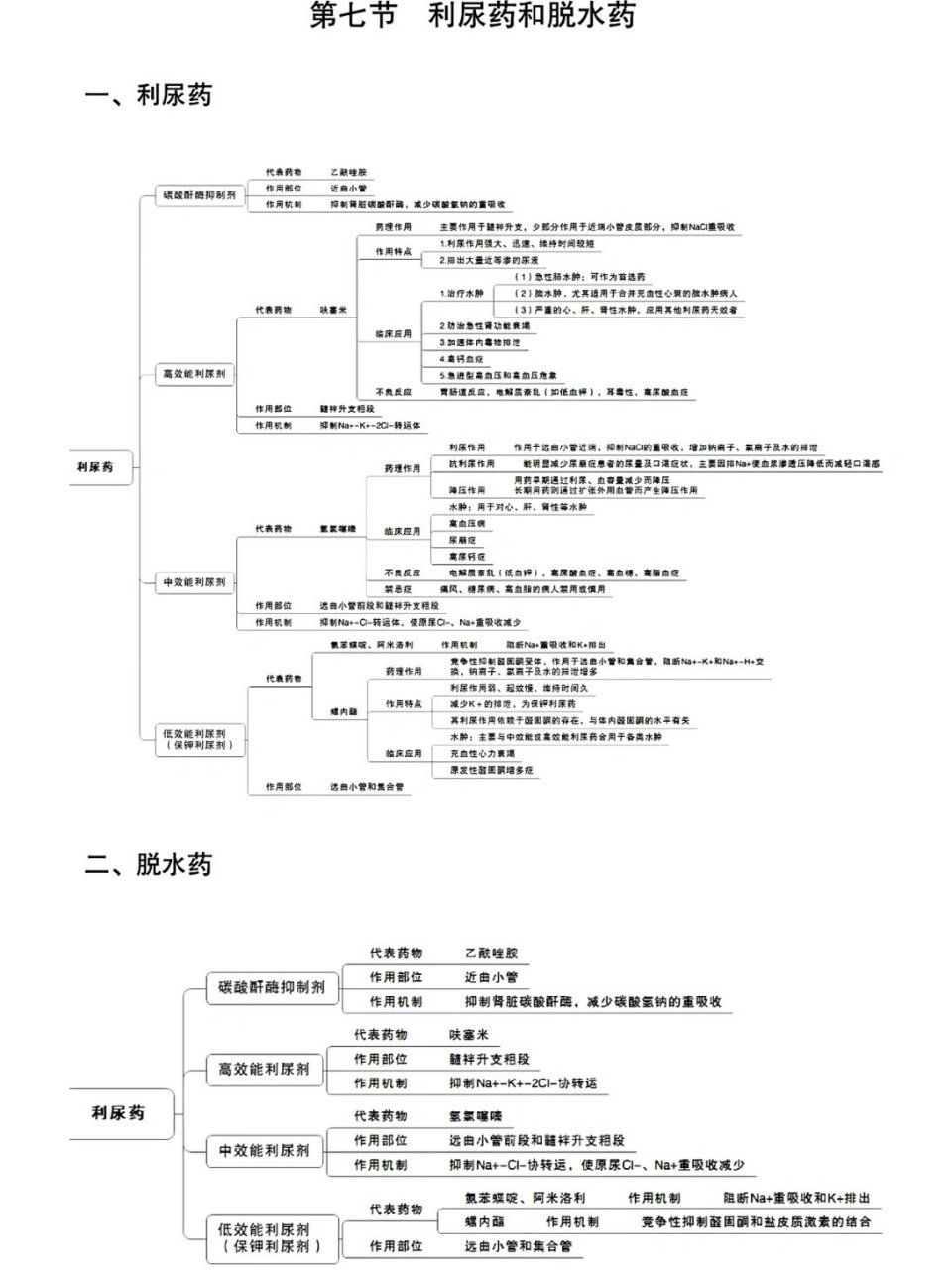 药理学章节思维导图图片