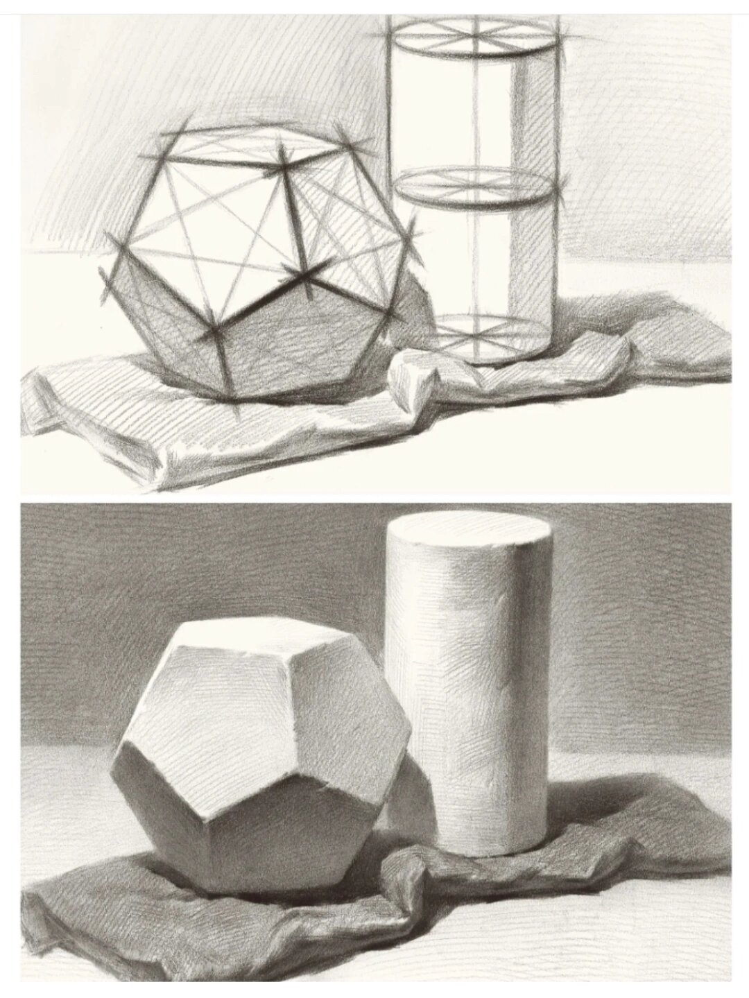 初学者素描静物—几何体