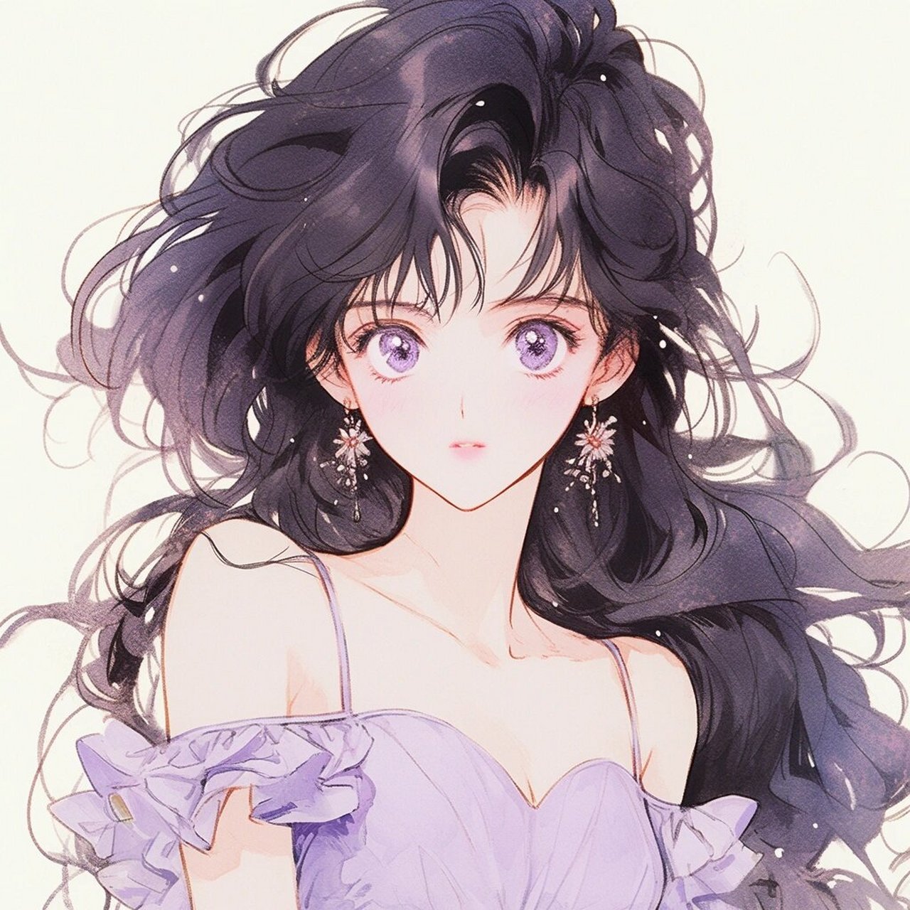 旧漫头像|淡雅紫公主 优雅又清甜的紫色公主,少女心满满 大家自用自取