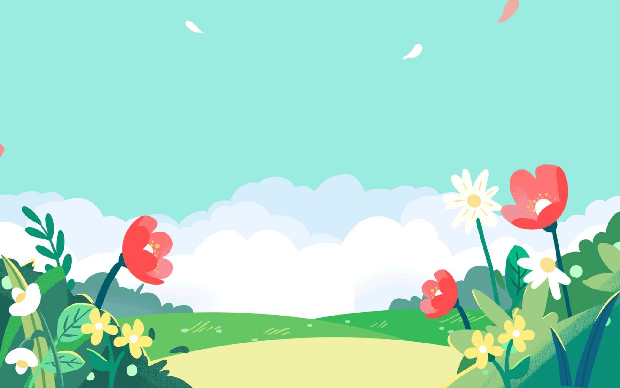卡通可爱|春天花朵gif背景 gif是从 上找的 节日片头 | 动感背景