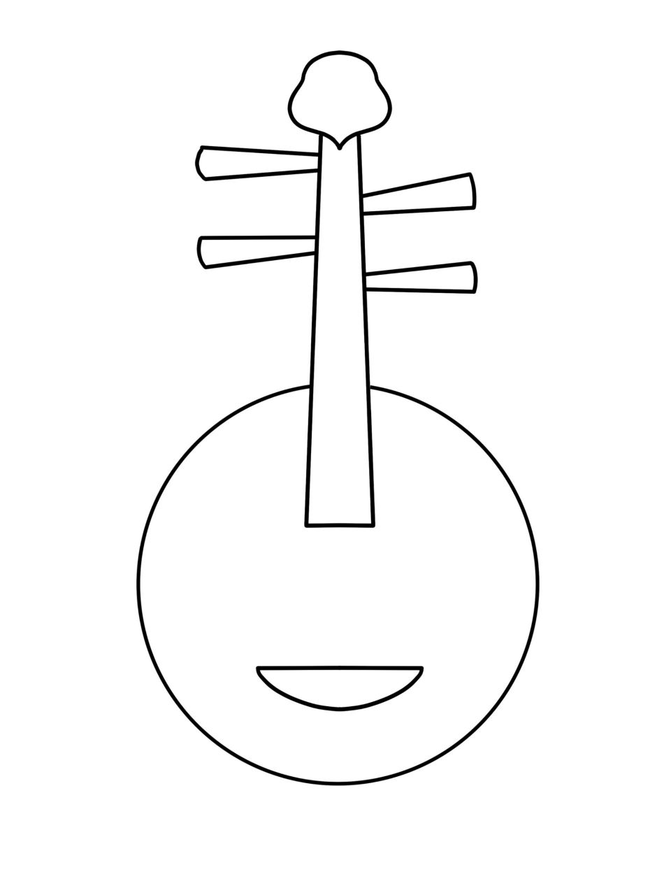 儿童画/《月琴》/儿童创意美术 画种:儿童画 年龄:5~8岁儿童 材料:用