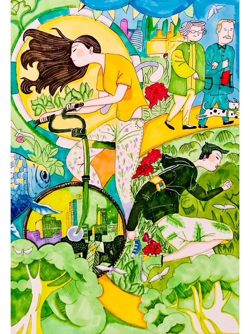 同一个地球,绿色家园主题比赛一等奖作品