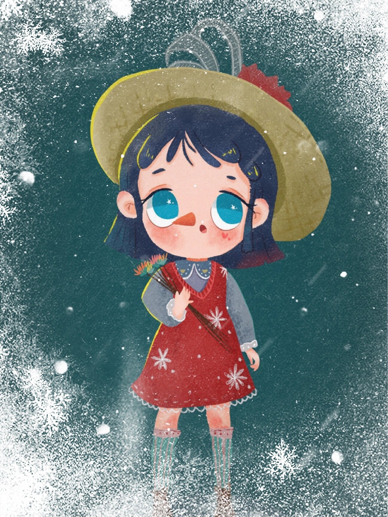 还记得大雪下卖花的小女孩吗?