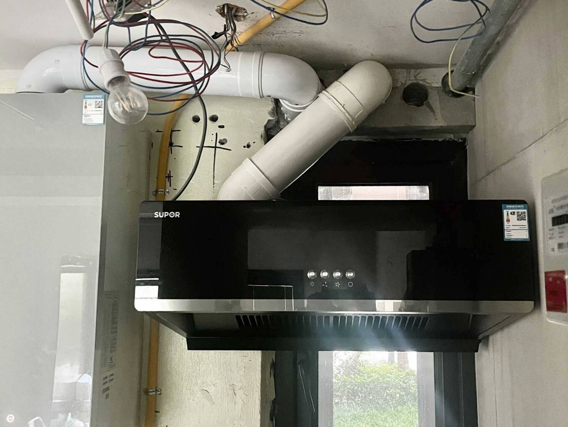 油烟机硬接pvc管