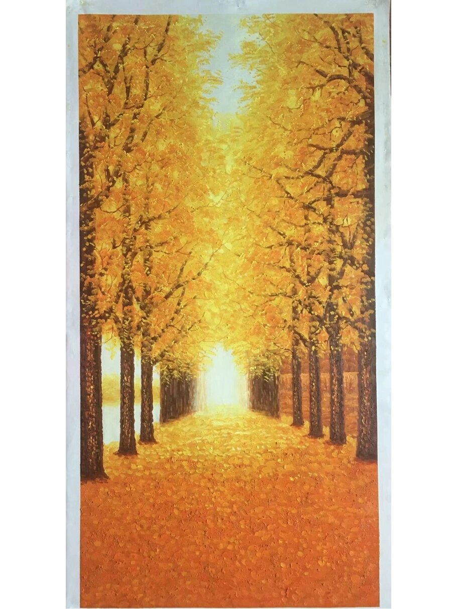 手绘油画!黄金满地!