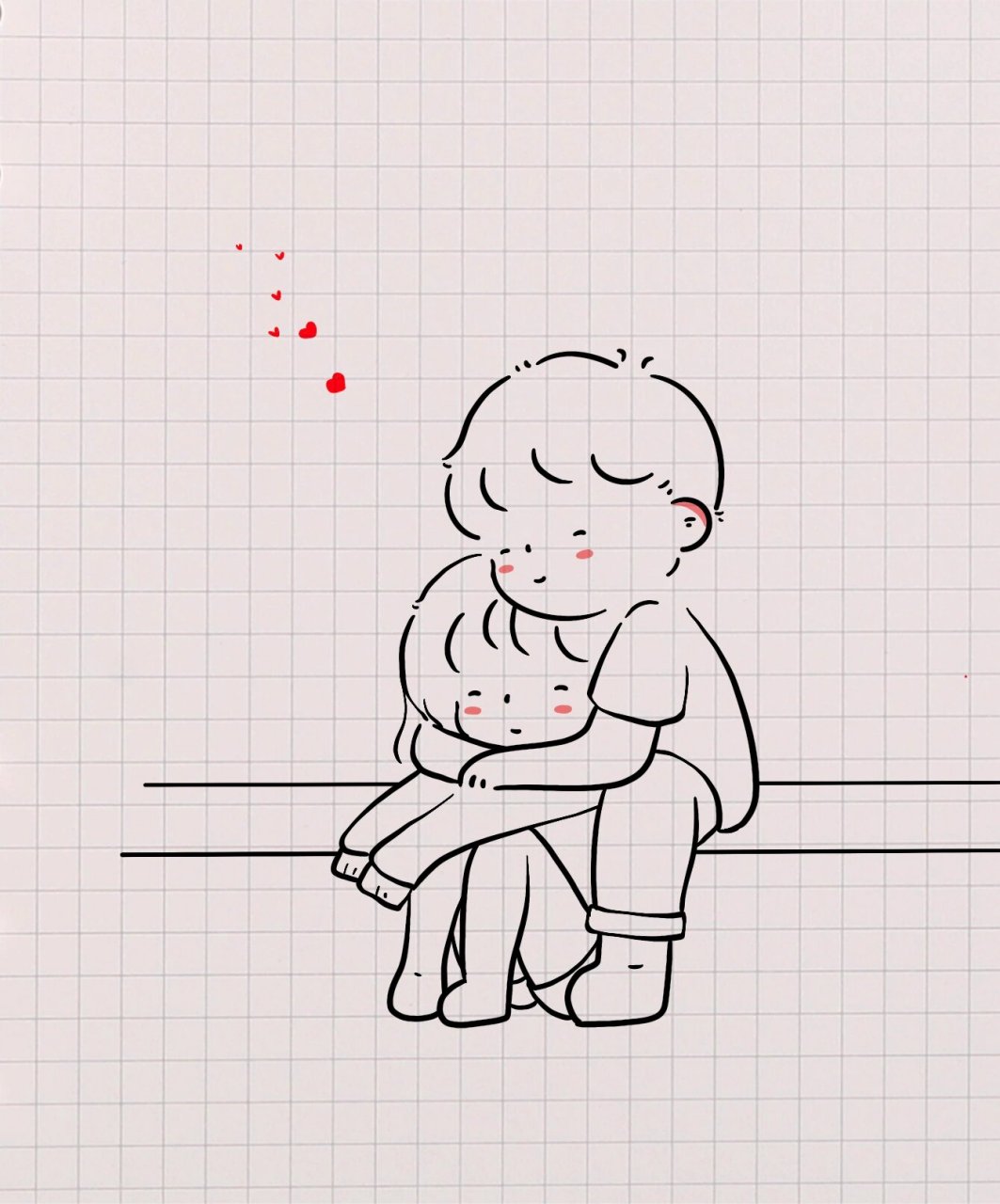 情侣简笔画:我爱你 与日俱增的那种7815