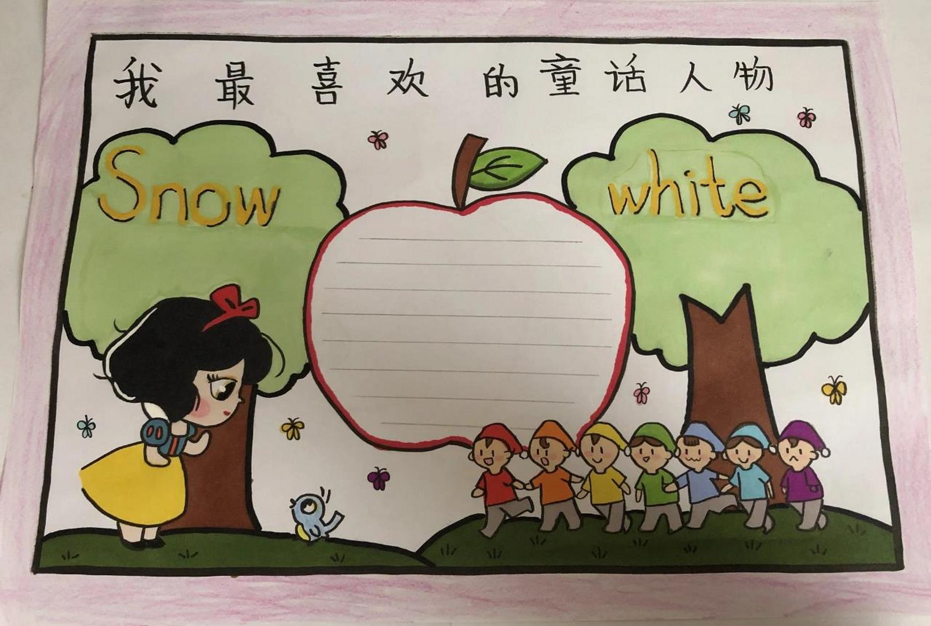 《我最喜欢的童话人物》手抄报