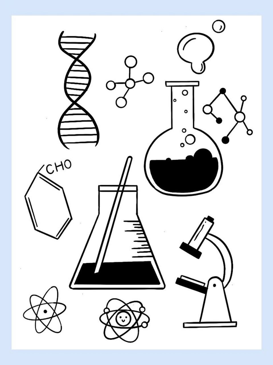 简笔画|化学实验 080808