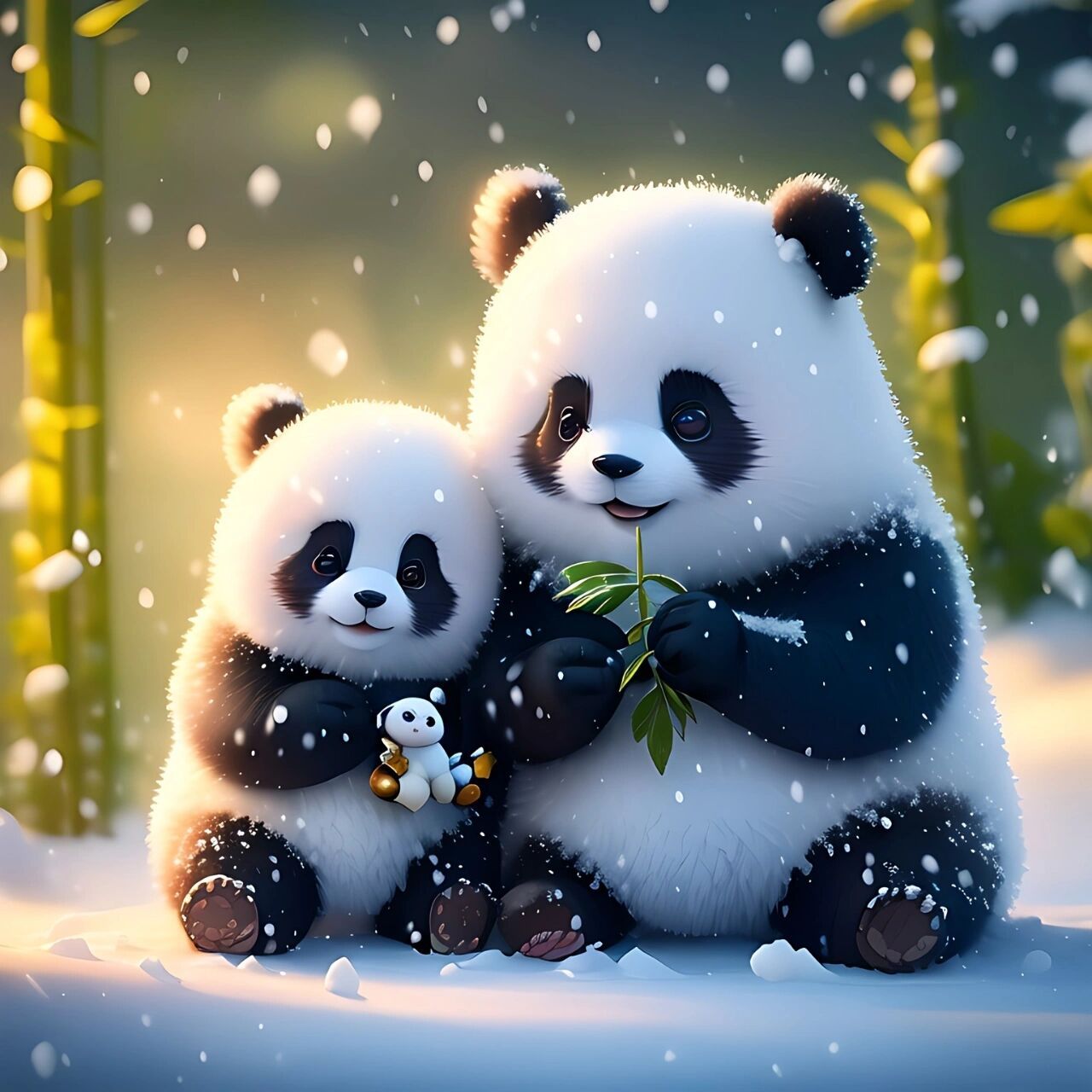 熊猫情头国宝图片