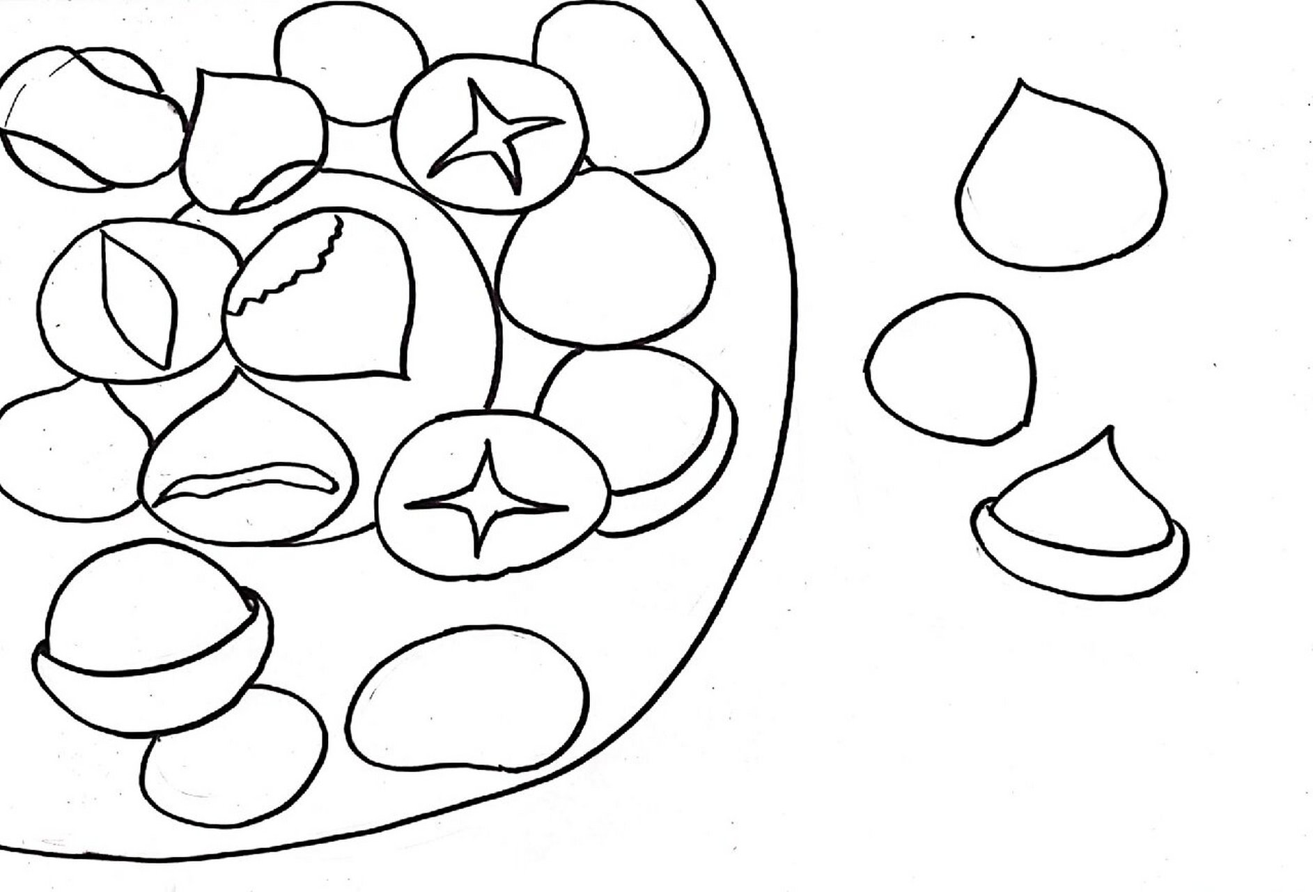 栗子简笔画袋子图片