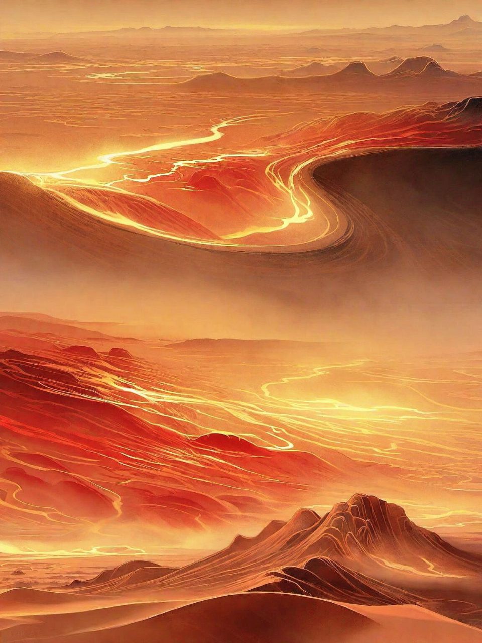 大漠孤烟长河落日之壮美·沙漠壁纸 大漠孤烟直,长河落日圆.